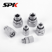 Metric Lightweight Fitting, Female Thread to Metric Thread, Rubber Gasket Sealed Stud End, Male-Female Thread Straight Union, Model 2MC-WD thumbnail-3