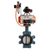 Wholesale QuickFit Lug Type Butterfly Valve-Pneumatic PN10~20 DN40~1200 EPDM Seat Cast Iron Carbon Steel (WCB/WCA/WCC) OEM thumbnail-1