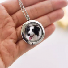 Lifetime Warranty Pet Memorial Pendant Necklace With Photo Insert thumbnail-3