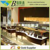 Luxury Watch Curved Wooden Bar Glass Display Counter for Sale