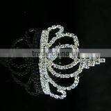 New Style Crystal Full Round Crown Tiara Wholesale Small Kids Crown Big Peagent Hair Accessories thumbnail-4