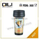 Plastic Paper Insert Travel Mug