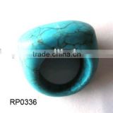 Natural stone ring,turquoise ring P0336