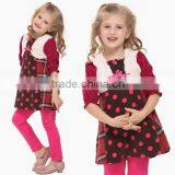 European Style Kids Cothes 2014 Casual Summer Polka Dots Girl Dress