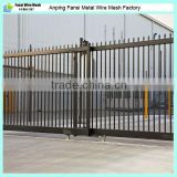 Spear top tubular steel fence and slide gate hot sale
