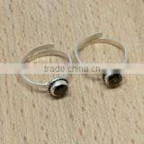 Path Of Life !! Green CZ 925 Sterling Silver Toe Rings, Unique Silver Jewelry, Gemstone Toe Rings thumbnail-5