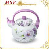 Purple Flower Patten Decal Whistling Enamelled Kettles thumbnail-1