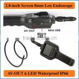2.8 Inch Monitor Mini Lens 8.5mm Endoscope Flexible Inspection Camera Snake Tube Camera Recording Mini Camera Video Recorder DVR thumbnail-1