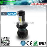 Top quality h7 auto headlight led car headlight with xlamp CXA1512 build-in