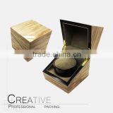 Brown wood single watch packaging box for men