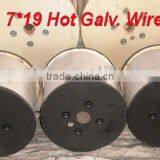 7*19 Hot Galvanized Wire Rope for Fishing