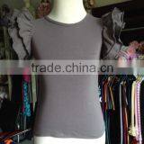 2015 Hot Sale Kids Double Ruffled Tank Tops High Quality Girls Ruffle Shirts Wholesale Baby Ruffle Top thumbnail-2