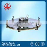 Stainless steel sanitary circular manhole cover with pressure