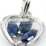 925 Sterling Silver Blue Sapphire Pendant