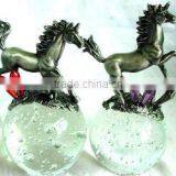 2013 Home Decration Metal Horse Crystal Ball LFS0015