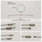 Outdoor Hiking Transparent Stainless Steel Wire Key Ring Cable Keychain thumbnail-6