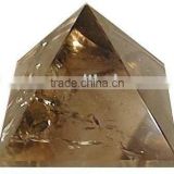 60x45mm decoration smoky quartz semi precious stone pyramid