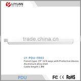 LY-PDU-FR03 French Type Aluminium Alloy Shell PDU With Protective Device