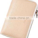 Leather Business Card Holder Credit Card Holder With Metal Zipper thumbnail-1