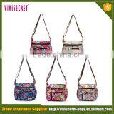 Fancy small zipper bags, flower messenger bags, ripstop nylon fabric bags