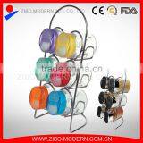 6PCS Glass Spice Jar Color Plastic Lid With Spice Rack