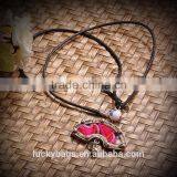 Hot Selling Pink Fan-shaped Miao Embroidery Woman Necklace thumbnail-1