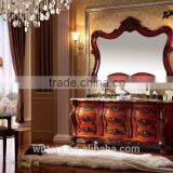 Luxury french bathroom vanity set furniture large size antique solid wood WTS818