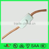 high quality copper fabric cord UL 3 pin plug power cable connecter with 303 switch