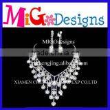 Cheap Fashion Rhinestone Crystal Indian Bridal Jewelry Set For Women thumbnail-1