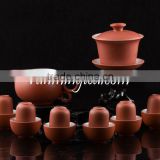 Zisha Red Gongfu Brewing Teaware Set With Gaiwan Pitcher Sniffing & Drinking Cups