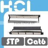 RJ45 48Port Cat6 Shielded STP Feed-Through Coupler Patch Panel