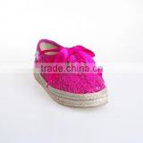 Espadrilles for Kids With Lace-up Style 2016ss New Glitter Lace thumbnail-3