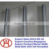 Monel K500 Stud Bolt With Full Threaded