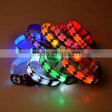 Rhombus Printing Led Flashing Lights Dog Collar thumbnail-1