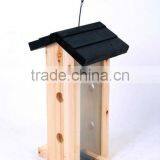 FSC Non-toxic Wooden Hanging Bird House Feeder thumbnail-1