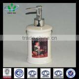 White Ceramic Manual Hand Lotion Dispenser For Bathroom thumbnail-1