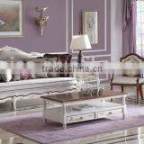 Mediterranean Style Living Room Furniture Set, Solid Wood Carved Sofa Couch Side Table, Leisure Living Room Sofa Set thumbnail-3