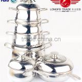 hot selling stock promation 16-24CM stainless steel pot set