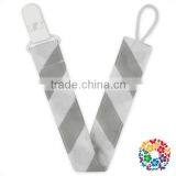 Elastic Loop Cotton Ribbon White Plastic Pacifier Clip thumbnail-5