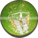 Lacquered Coconut Bowls With Various Pattern, Decorative Coconut Shell Bowls thumbnail-1