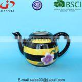 With Embossed Decorative Flower Ceramic Teapot for Flower Pots thumbnail-1