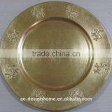GOLD FOIL PP PLASTIC CHARGER PLATE thumbnail-1