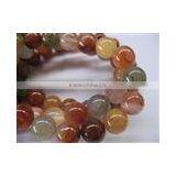 Wholesale A 7" 12mm Round Colorful Rutilated Quartz Bracelet thumbnail-1