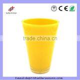 plain color yellow fashional plastic cup