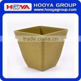 Assorted Colors Bamboo Biodegradable Bamboo Fiber Tapered Square Mini Planters Garden Flower Pots Plant Pot thumbnail-2