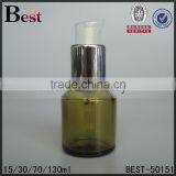 Hot Products Luxury Dark Green Glass Bottle Gold Aluminum Dropper Oblique Shoulder Essential Oil Glass Dropper Bottle Wholesale thumbnail-5