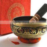 High Quality Om Mane Padhme Hun Meditation Tibetan Singing Bowl thumbnail-1