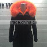 Lady Color Fur Hot Pink Coor Multi Color Parka thumbnail-1