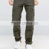 High Quality Best Price Custom Guangzhou Manufacturer OEM 100% Cotton Twill Breathable Functional Green Men's Cargo Work Pants thumbnail-1