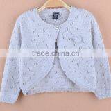 100% Cotton Fashion Crocket Kids Knit Bolero Cardigan Sweater thumbnail-2